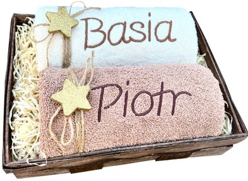 Prezent na Święta Ręczniki z Haftem Imię Imiona