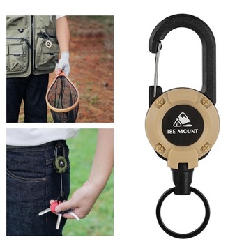 Выдвижной брелок, прочный держатель для удостоверений личности, телескопический кабель цвета хаки
