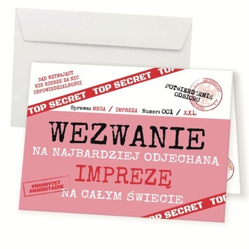 ZAPROSZENIA na 18 30 40 50 60 urodziny WEZWANIE