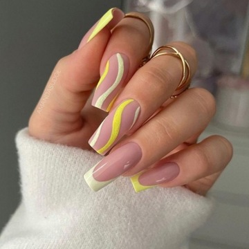 Flexi Tips Насадки для наращивания ногтей, 500 шт., квадратная коробка