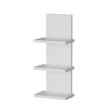 Półka wisząca panel ścienna 3 półki mocowanie niewidoczne 60 cm biała mat
