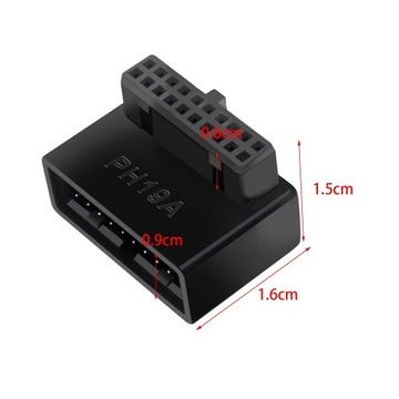 Przedłużacz USB 3.0 19 20-pinowy męski na