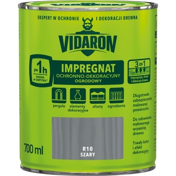 Vidaron Impregnat Ochronno Dekoracyjny Ogrodowy 700 ml R10 szary 0,7L