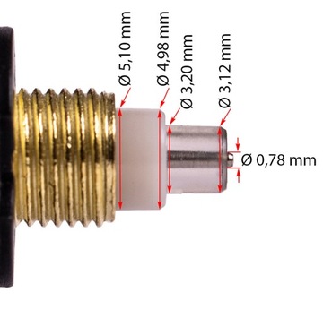 MECHANIZM KWARCOWY DO ZEGARA PŁYNĄCY 9 mm Vip
