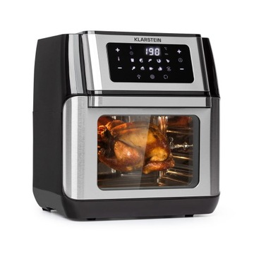 FRYTKOWNICA BEZTŁUSZCZOWA FRYTOWNICA AIR FRYER DUŻA 1500W 10L 9 PROGRAMÓW