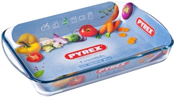 Стеклянное тепло -резистентное сосуд 40 x 27 см 3,7 л иконику Pyrex