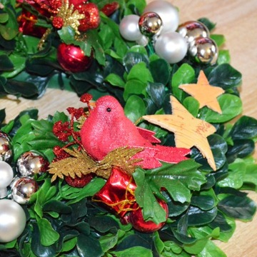 Bombki szklane SREBRNE MATOWO-BŁYSZCZĄCE 3cm/18szt