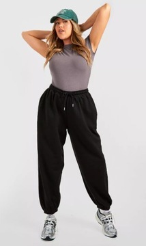 BOOHOO SPODNIE DRESOWE PLUS SIZE CZARNE 52 EJC