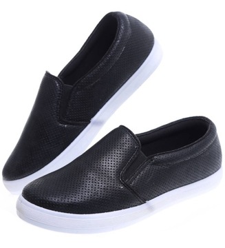 Wsuwane damskie trampki tenisówki slip on 15534