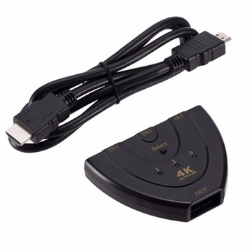ПЕРЕКЛЮЧАТЕЛЬ HDMI ПЕРЕКЛЮЧАТЕЛЬ 3-в-1 РАЗДЕЛИТЕЛЬ FULL HD 4K