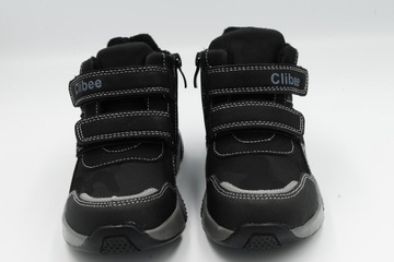 БОТИНКИ НА ВЕЛКРО + МОЛНИЯ CLIBEE, кожа, размер 34/22,2 см