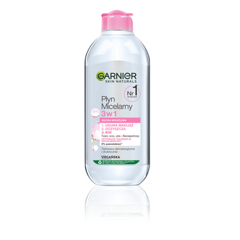 Garnier Skin Naturals Płyn micelarny 3w1 skóra wrażliwa 400 ml