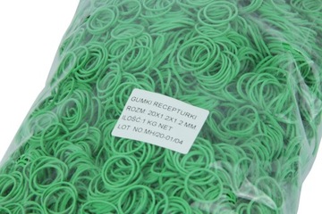 GUMKI RECEPTURKI 1 kg 20mm 1.2/1.2 ZIELONE MOCNE