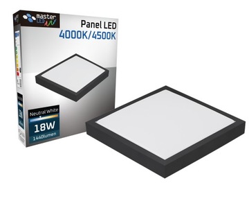 PANEL LED NATYNKOWY plafon sufitowy 18W KWADRATOWY