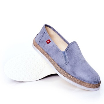 Trampki Slip On Big Star męskie czerwone wsuwane espadryle HH176007 43