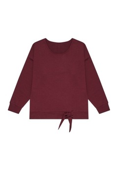 MOODO Bluza z wiązaniem Z-BL-3320 BURGUNDY; XS