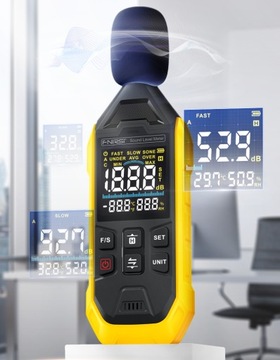 Измеритель уровня шума Fnirsi FDM01, объем 30–130 дБ, сонометр, 600 мАч