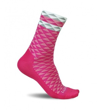 Skarpetki kolarskie Luxa Asymmetric Pink - XL