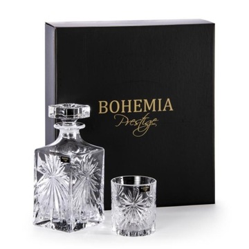 ZESTAW DO WHISKY KRYSZTAŁOWY BOHEMIA FIORE 1+6 EL