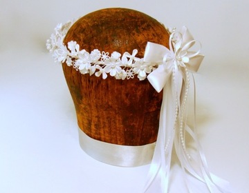 белый традиционный венок для причастия, венки для причастия