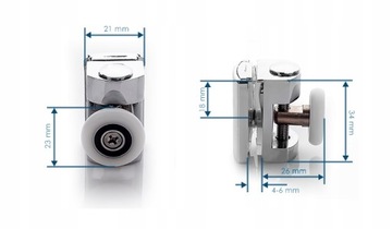 Ролики двойные для салона с отверстием 8мм КОМПЛЕКТ