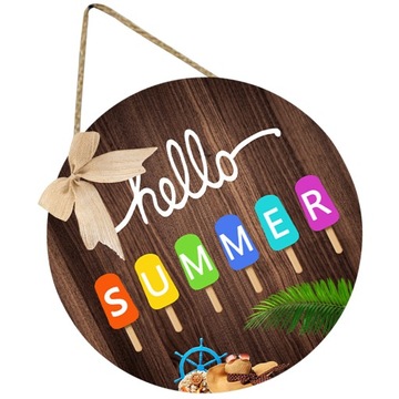 ЛЕТНИЙ ДЕКОР ДВЕРИ, ТАБЛИЧКА, ДЕКОРАЦИЯ КРУГЛОГО ПАЛЬТО