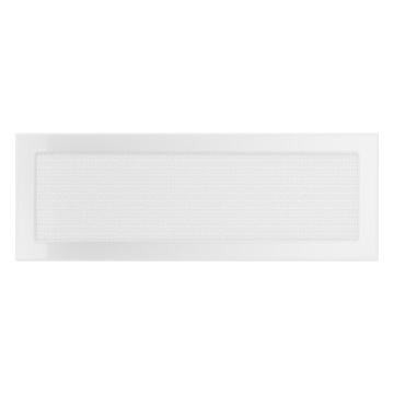 Решетка вентиляционная для камина GRATS 17x49 Белый с декоративной сеткой