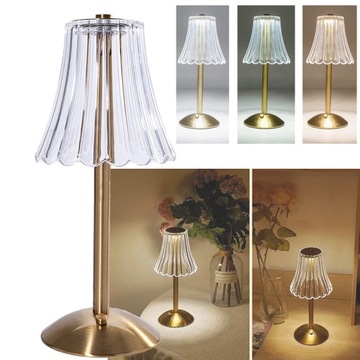 3 TRYBY KOLORÓW DOTYKOWA LAMPA BIURKOWA LED RETRO