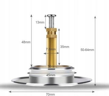 Замена сливной пробки для ванны 70 мм