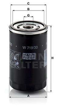 MANN FILTR OLEJU AUDI A3 8L 1.6 1.8 1.8T S3