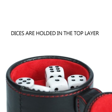НАБОР ИГРОВЫХ КОСТЕЙ, КОНТЕЙНЕР ДЛЯ КРУЖЕК, 5 ПРОФЕССИОНАЛЬНЫХ КУБИКОВ ДЛЯ ВЕЧЕРИНКИ