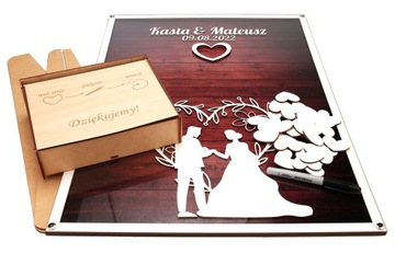 Гостевая книга свадебная рамка свадебные вставки СЕРДЕЧКИ 60 90