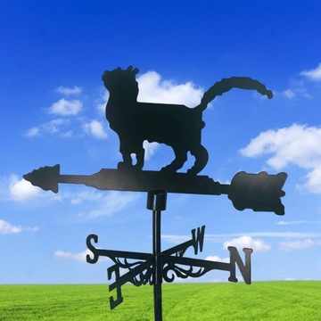 Сад на крыше флюгер указатель направления ветра форма кошки