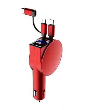 ŁADOWARKA SAMOCHODOWA ZWIJANY KABEL QC 3.0 40W 24V