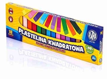 PLASTELINA 18KOL. KWADRATOWA