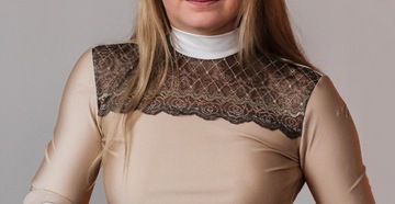 KOSZULA KONKURSOWA GOLD, TOP LACE BROWN R.34