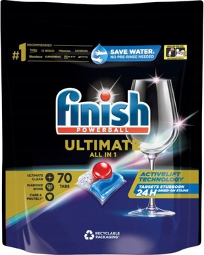 FINISH Ultimate All In One 70 SZTUK tabletki kapsułki do zmywarki