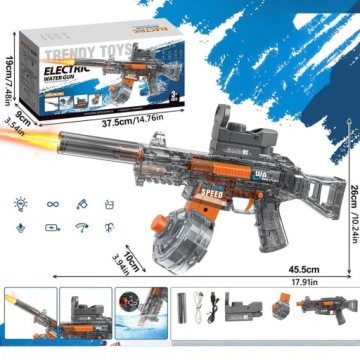 PISTOLET WODNY ELEKTRYCZNY 300 мл з вогниками для ігор вуличних