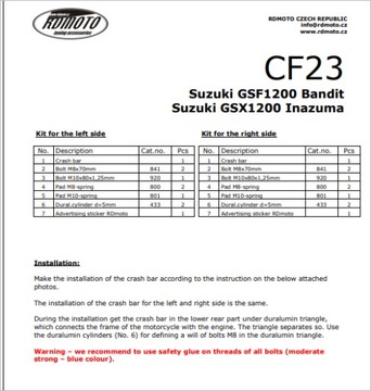 Крышка двигателя, дуги безопасности на Suzuki GSF 1200 Bandit