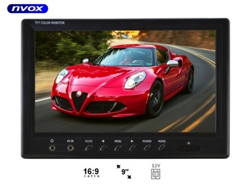 NVOX HT 990 Автомобильный монитор заднего вида или отдельно стоящий 9-дюймовый AV-монитор с ЖК-дисплеем