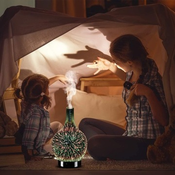 УВЛАЖНИТЕЛЬ ВОЗДУХА 3D НОЧНИК СТЕКЛЯННЫЙ ДИФФУЗОР Ароматерапия