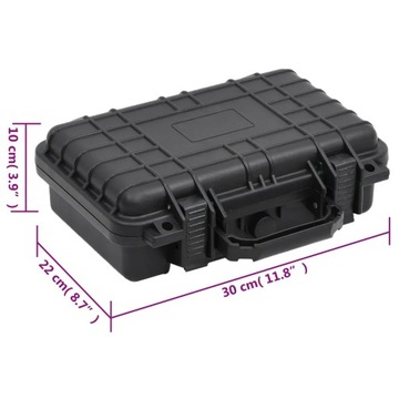 Авиакейс vidaXL Черный 30x22x10 см ПП