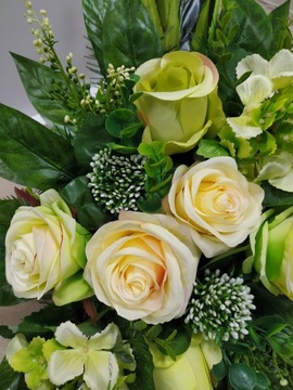 Komplet na grób, stroik 80 cm + bukiet na cmentarz