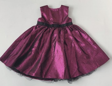 GEORGE śliczna wyjściowa sukienka bordo _ 80/86