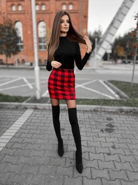 МИНИ-ЮБКА В КЛЕТКУ, ЮБКА-КАРАНДАШ, XS/S