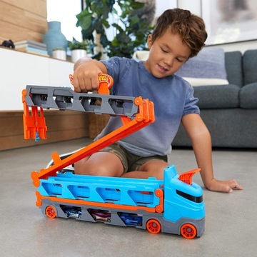 HOT WHEELS TRANSPORTER CARS ГОНОЧНЫЕ ТРАССЫ +3 машины