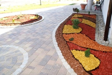 Щепа цветная декоративная КОРА 50л садовая ЖЕЛТАЯ