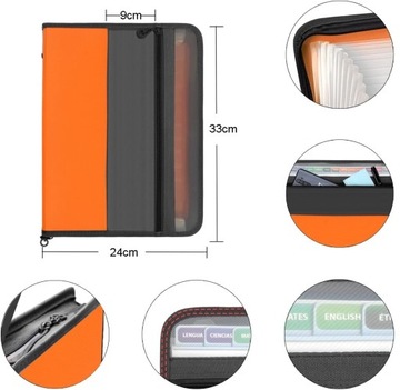 Папка для документов складная с 13 отделениями Biwuar