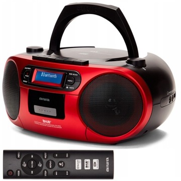 BOOMBOX AIWA BBTC-660DAB/RD DAB+ BLUETOOTH RADIOODTWARZACZ CZERWONY
