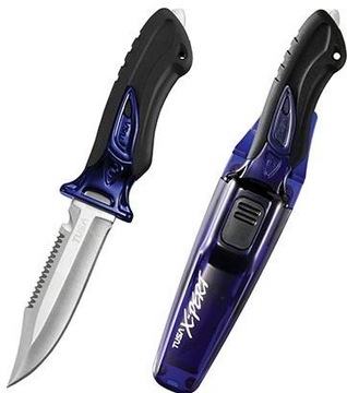 Нож для дайвинга TUSA X-PERT II FK-910, темно-синий